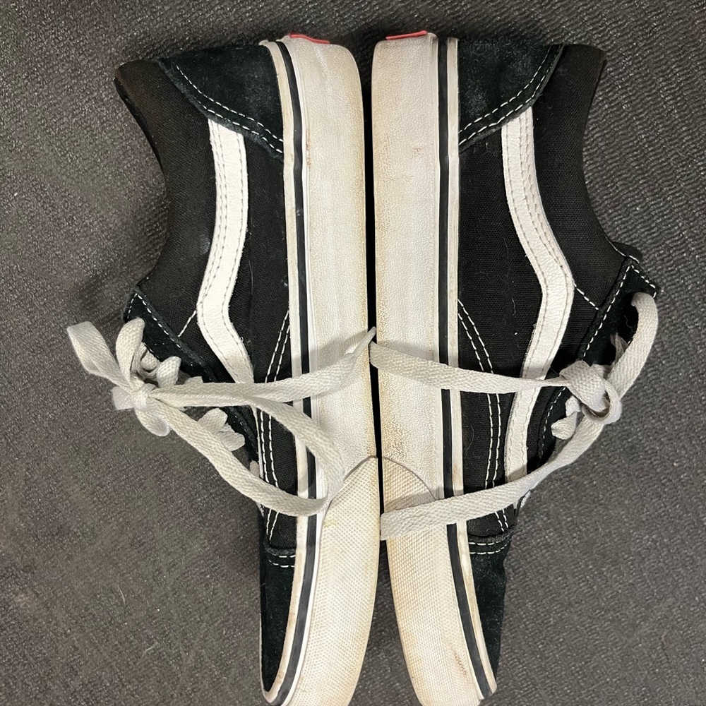 Vans Black and White Old Skool Athletic Shoes
